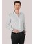 Beyaz Siyah Çizgili Slimfit Erkek Gömlek 5