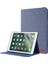 iPad 9.7 Inç (2018)/(2017)/IPAD Air (2013)/AIR 2 Tablet Kılıfı Kumaş Doku Deri Koruyucu Kapak Kart Yuvalı Stand-Mavi (Yurt Dışından) 1