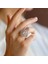 Oval Mekik Taşlı Sky Diamond Gümüş Yüzük 3