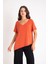 Coral Flow – Asimetrik Kesim V Yaka Relax Fit Bluz 3