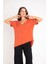 Coral Flow – Asimetrik Kesim V Yaka Relax Fit Bluz 6