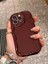 Iphone 13 Pro Uyumlu Kılıf Dalgalı Kenarlı Şık Darbelere Karşı Dayanıklı Yumuşak Silikon Kapak Bordo 2