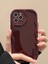 Iphone 13 Pro Uyumlu Kılıf Dalgalı Kenarlı Şık Darbelere Karşı Dayanıklı Yumuşak Silikon Kapak Bordo 3