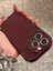 Iphone 13 Pro Uyumlu Kılıf Dalgalı Kenarlı Şık Darbelere Karşı Dayanıklı Yumuşak Silikon Kapak Bordo 5