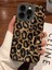 Iphone 14 Pro Uyumlu Kılıf Mat Sarı Leopar Desenli Yumuşak Kamera Korumalı Kapak 1