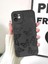 Iphone 11 Uyumlu Kılıf Mat Siyah Kelebek Desenli Darbelere Dayanıklı Yumuşak Kamera Korumalı Kapak 1
