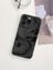Iphone 15 Pro Uyumlu Kılıf Mat Siyah Ejderha Desenli Yumuşak Kamera Korumalı Kapak 3