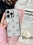 iPhone 16 Pro Max Uyumlu Fiyonk Desenli Şeffaf Kılıf Simli Darbeye Karşı Dayanıklı Kapak 5