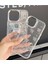 Apple iPhone 15 Plus-14 Plus Uyumlu Fiyonk Desenli Şeffaf Kılıf Simli Darbeye Karşı Dayanıklı Kapak 3