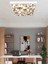 Yaprak Desenli Modern LED Avize, 60X60 Salon Tipi Ev Avize, 60WATT Beyaz Işık, Modern Lüks Avize 1