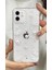 Iphone 12/12PRO Uyumlu Kılıf Inci Kalpli Fiyonk Şeffaf Kılıf Simli Darbeye Karşı Dayanıklı Kapak 1