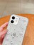 Iphone 12/12PRO Uyumlu Kılıf Inci Kalpli Fiyonk Şeffaf Kılıf Simli Darbeye Karşı Dayanıklı Kapak 4
