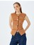Yeni Sezon Düğmeli Fleto Cepli Bisiklet Yaka Slim Fit Yelek 2