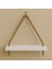 Hasır Ipli Tekli Uçan Duvar Rafı - Beyaz Mdf 45X15 cm | Modern Dekoratif Askılı Raf 2