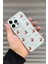 Apple iPhone 15 Pro Uyumlu Epoksi Kiraz Desenli Şeffaf Kılıf Simli Darbeye Karşı Dayanıklı Kapak 2