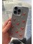 Apple iPhone 15 Pro Uyumlu Epoksi Kiraz Desenli Şeffaf Kılıf Simli Darbeye Karşı Dayanıklı Kapak 3