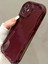 Iphone 12 Uyumlu Kılıf Dalgalı Kenarlı Şık Darbelere Karşı Dayanıklı Yumuşak Silikon Kapak Bordo 2