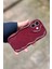 Iphone 16 Uyumlu Kılıf Dalgalı Kenarlı Şık Darbelere Karşı Dayanıklı Yumuşak Silikon Kapak Bordo 2