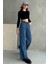 Normal Bel Paça Dikişsiz Wide Leg Jean - 2040 3