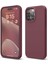 Apple iPhone 15 Pro Max Kılıf Kadife Lansman Soft Yumuşak Liquid Silikon Kamera Korumalı Kapak Bordo 1