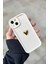 Iphone 15 Uyumlu Kılıf 3D Gold Kalp Darbelere Dayanıklı Yumuşak Kamera Korumalı Kapak Beyaz 2