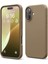 Apple iPhone 16 Kılıf Kadife Lansman Soft Yumuşak Liquid Silikon Kamera Korumalı Kapak Kahve 1