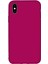 Iphone X/xs Uyumlu Içi Kadife Lansman Silikon Kılıf Kapak Fuşya Pembe 1