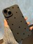 Iphone 13-14 Uyumlu Kılıf Mat Siyah Kalp Desenli Darbelere Dayanıklı Yumuşak Kamera Korumalı Kapak 1