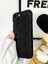 Iphone 13-14 Uyumlu Kılıf Mat Siyah Kalp Desenli Darbelere Dayanıklı Yumuşak Kamera Korumalı Kapak 4