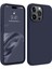Iphone 15PRO Uyumlu Içi Kadife Lansman Silikon Kılıf Kapak Lacivert 1