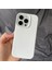 Iphone 14 Pro Max Kılıf Kadife Lansman Soft Yumuşak Liquid Silikon Kamera Korumalı Kapak Beyaz 1