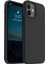iPhone 12/12PRO Kılıf Kadife Lansman Soft Yumuşak Liquid Silikon Kamera Korumalı Kapak Siyah 1