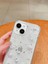 Apple Iphone 15 Uyumlu Kılıf Inci Kalpli Fiyonk Şeffaf Kılıf Simli Darbeye Karşı Dayanıklı Kapak 4