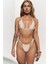 Cahya Bağlamalı Bej Üçgen Bikini Üstü 2