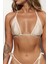 Cahya Bağlamalı Bej Üçgen Bikini Üstü 3