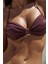 Ayunah Bağlamalı Halka Detay Bordo Bikini Üstü 4