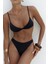 Bintang Ayarlanabilir Üçgen Siyah Bikini Üstü 3