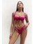 Larasis Çiçek Detaylı Gloplu Fuşya Bikini Üstü 2