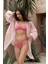Lahla Büzgü Detaylı Kalın Bant Pembe Bikini Altı 2