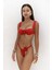 Larasis Çiçek Detaylı Kırmızı Bikini Altı 1