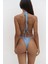 Dahlia Askısı Düğüm Detaylı Mavi Bikini Üstü 4
