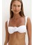 Larasis Çiçek Detaylı Gloplu Beyaz Bikini Üstü 4