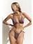 Cahya Bağlamalı Kahve Üçgen Bikini Üstü 1