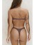Zahira Ön Halka Detay Straplez Kahve Bikini Üstü 4