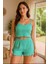 Crop Takım - Askılı Crop Takım Likralı Turkuaz (Xl) (491491) 1