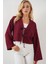 Önü Bağlamalı Keten Kimono 960 - Bordo 1