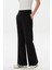 Modal Örme Nervürlü Flare Pantolon Siyah 4