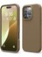 Apple iPhone 16 Pro Kılıf Kadife Lansman Soft Yumuşak Liquid Silikon Kamera Korumalı Kapak Kahve 1