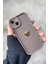 Iphone 15 Uyumlu Kılıf 3D Gold Kalp Darbelere Dayanıklı Yumuşak Kamera Korumalı Kapak Kahve 2