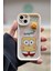 Iphone 15 Plus / 14 Plus Uyumlu Kılıf Süngerbob Desenli 3D Oyuncaklı Kamera Korumalı Kapak Krem 1